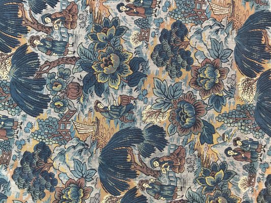 French Chinoiserie Woven Jacquard Tapestry for sale at Pamono
