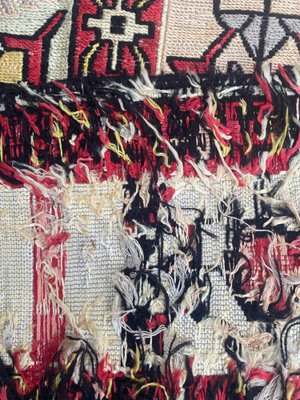 Flacher Teppich aus Seiden-Verneh-Soumak mit Stickerei bei Pamono kaufen