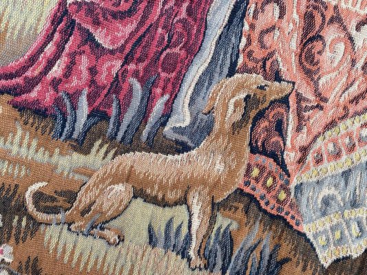 Tapisserie Française Vintage 2x4 – Décor Médiéval Romantique – Coton 100%