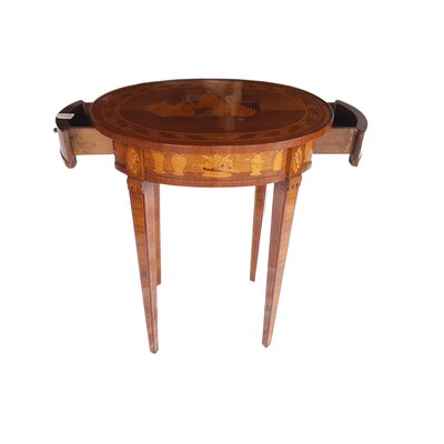 Vintage Tall Cofee Table With Inlaid, Round Coffee Tables Second Hand