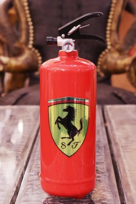 Extincteur Design Ferrari Jaune - 1L - Personnalisé Avec Logo - Neuf - Itou