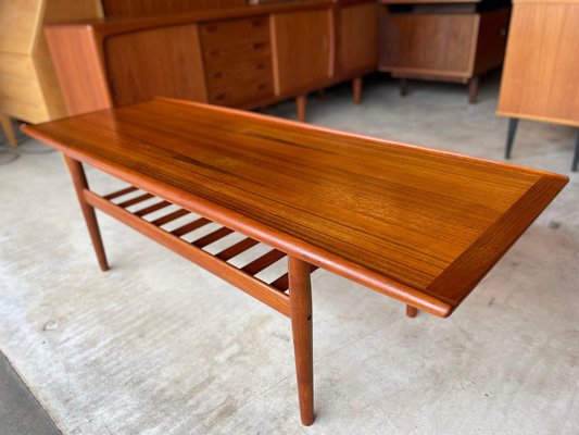 Denmark teak テーブル Mid-Century Teak Coffee Table by Grete Jalk, Denmark, 1960s for