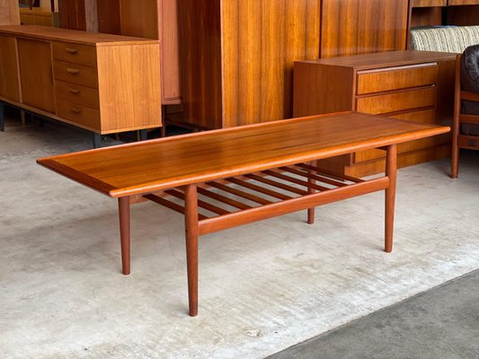 Denmark teak テーブル Mid-Century Teak Coffee Table by Grete Jalk, Denmark, 1960s for