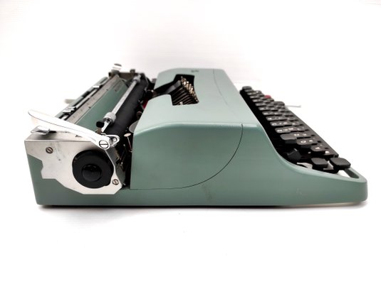 Vintage Blue Typewriter with Houses by Marcello Nizzoli for ...