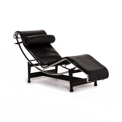 Black Leather Lc 4 Relax Lounger By Le, Black Leather Lounger