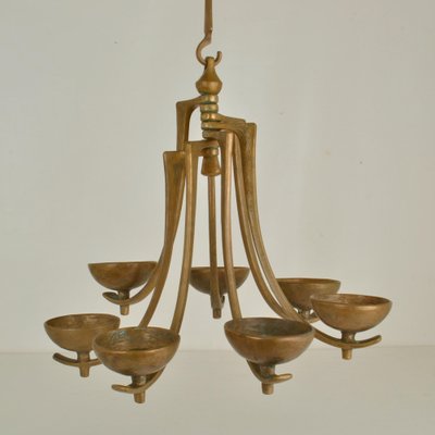 Bronze Candelabra Chandelier By Michael Harjes For Metalkunst 1960s At Pamono Bronze Candelabra Chandelier By Michael, Candelabra Light Fixture
