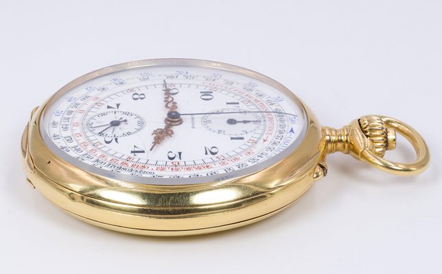 Pocket watch: very beautiful silver Longines pocket watch Chronograph  \