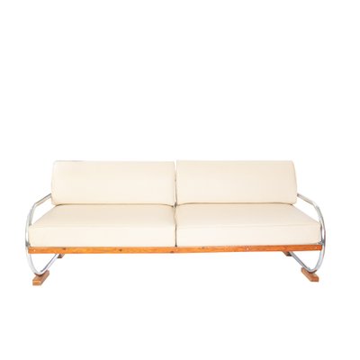 Bauhaus Sofa with Leather Cover, 1930s for sale at Pamono
