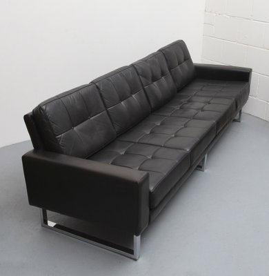 Leather Sofa Black 4 Seater 1970s For, 4 Seater White Leather Sofa