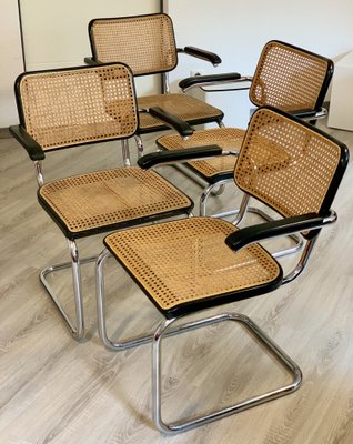 Model S64 Dining Chair With Woven Cane, Breuer Dining Room Chairs
