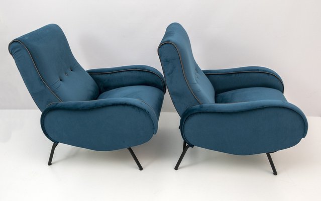 Poltrone reclinabili di Marco Zanuso, Italia, anni '50, set di 2 in vendita  su Pamono