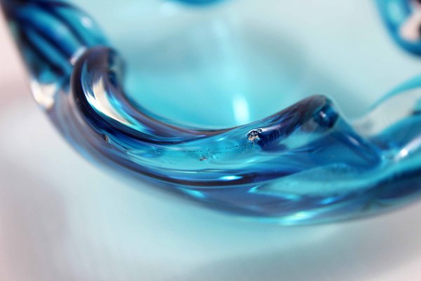 Blauer Aschenbecher aus Muranoglas von Made Murano Glas bei Pamono kaufen