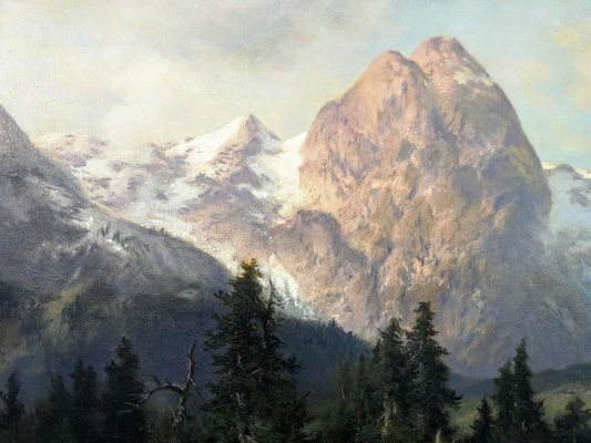 Switzerland Painting, Swiss Alps Art, Zermatt Mountains