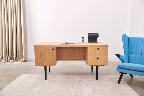 Scandinavian Design Oak Desk for sale at Pamono