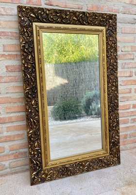 gran espejo con marco de madera dorado vintage - Acheter Autres objets  vintage sur todocoleccion