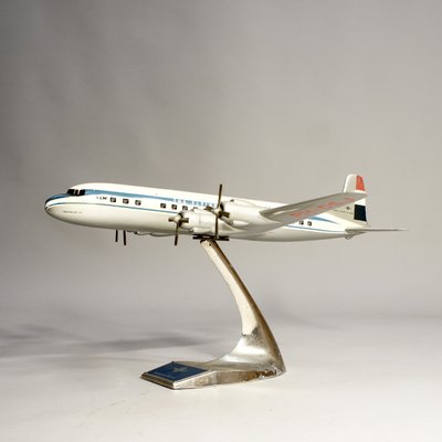 Maqueta de avión KLM Dc-7 de aluminio, años 50 en venta en Pamono