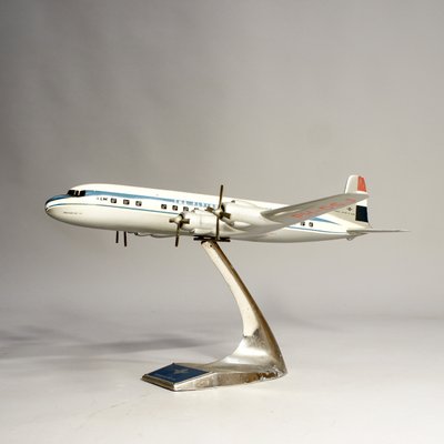 Maquette d'Avion KLM DC-7 en Aluminium, 1950s en vente sur Pamono