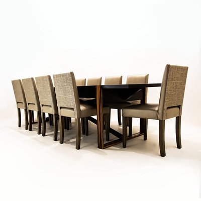 Large Dining Set in Macassar from Decorus of London Set of 11 for
