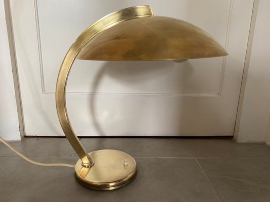 Matron Prediken Overeenstemming Vintage Desk Lamp in Brass by Egon Hillebrand for Hillebrand Bauhaus Stil  for sale at Pamono