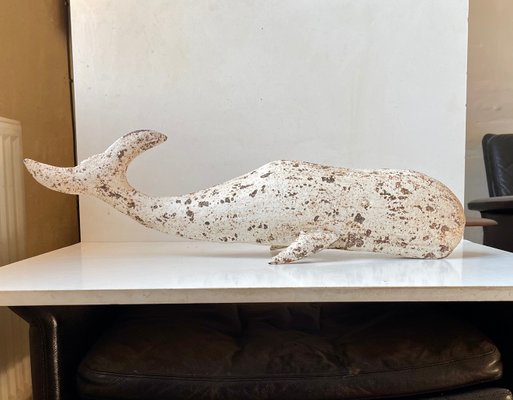Vintage Iron Whale Sculpture Moby Dick, 1960s for sale at Pamono