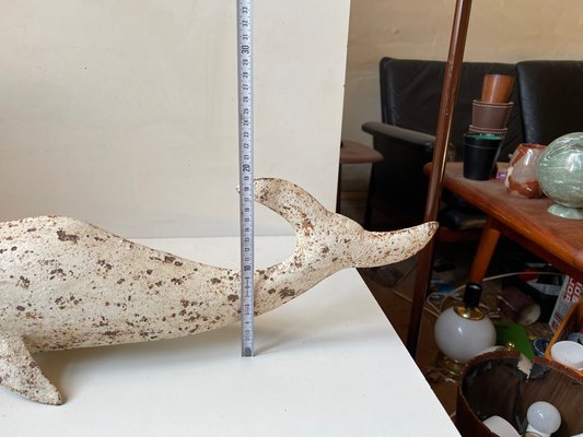 Vintage Iron Whale Sculpture Moby Dick, 1960s for sale at Pamono