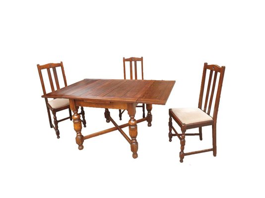 Dining Table Chairs In Bog Oakwood, Oak Wood Table Chairs