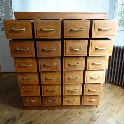Large Vintage Spanish 24 Drawer Shop Dresser For Sale At Pamono