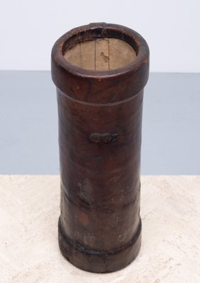 19th Century Leather Cordite Carrier Or, Leather Umbrella Stand