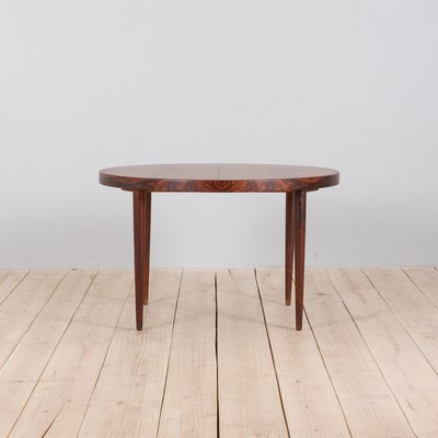 Round Rosewood Dining Table With, Round Kitchen Table With Leaf Extension