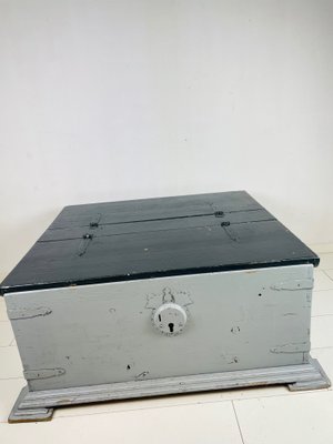Grey wooden blanket box sale