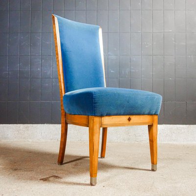 Art Deco Blue Dining Room Chairs Set Of 4 For At Pamono Art Deco Blue Dining Room Chairs Set, Navy Blue Dining Chairs Set Of 4