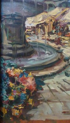 Riccardo Sartori, Piazza Delle Erbe, Padova, anni '50, Olio