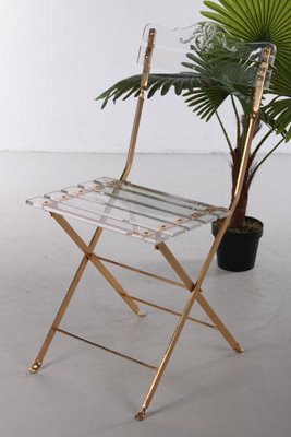 Acrylic and discount gold dining chair