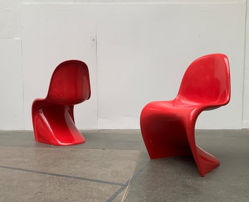 Set of Mid-Century Panton Side Chairs by Verner Panton for Vitra