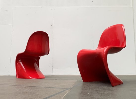 Set of Mid-Century Panton Side Chairs by Verner Panton for Vitra