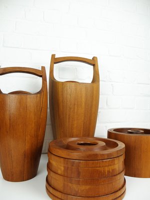 Danish Teak Ice Buckets by Jens Harald Quistgaard for Dansk Danish Teak Ice Buckets by Jens Harald Quistgaard for Dansk
