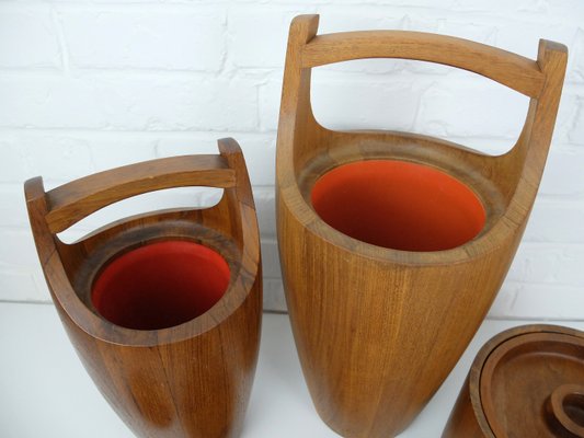 Danish Teak Ice Buckets by Jens Harald Quistgaard for Dansk Danish Teak Ice Buckets by Jens Harald Quistgaard for Dansk