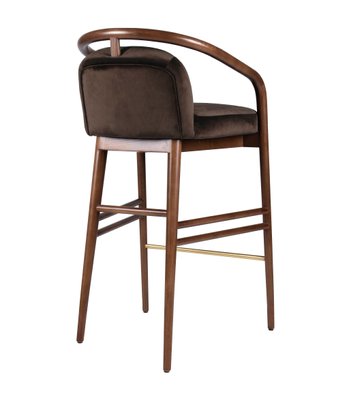 Brown velvet bar stools deals