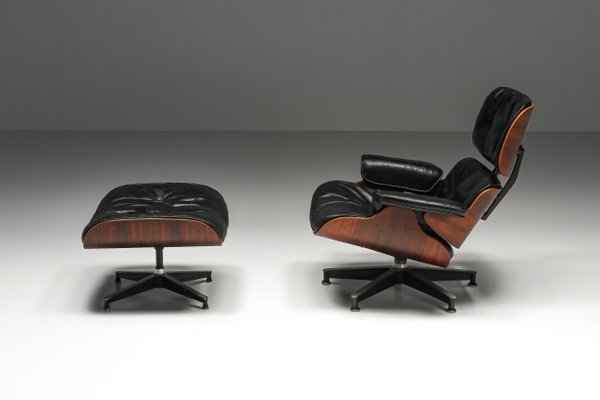 1st Edition 57 59 Lounge Chair With Ottoman By Eames For Herman Miller Set Of 2 At Pamono Lounge Chair With Ottoman By Eames, Is Eames Lounge Chair Worth It