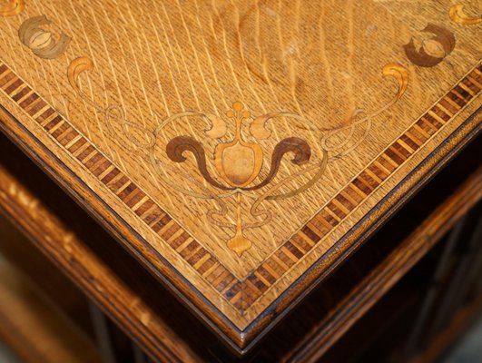 Pair of French Arts & Crafts Tile Inlaid Oak Tables Pair of French Arts & Crafts Tile Inlaid Oak Tables