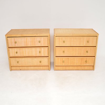 Vintage Bamboo Rattan Chest Of Drawers, Ready Assembled Dressers In Taiwan