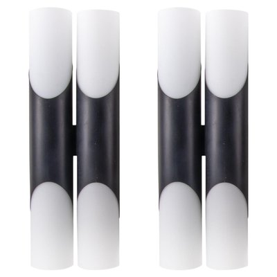 Double wall sconce black deals