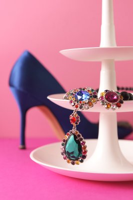 Collar de cristal y perlas de imitación de Miu Miu en venta en Pamono