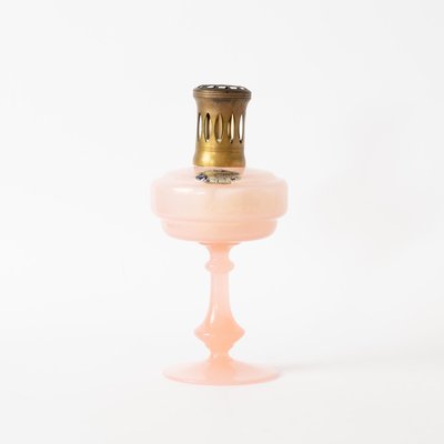 Pink Opaline Glass Fragrance Lamp from Verrerie De Portieux and Lampe Berger,  1950s for sale at Pamono