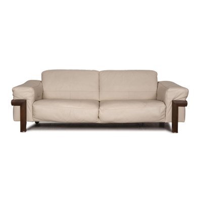 Cream Leather 2 Seat Sofa From Natuzzi