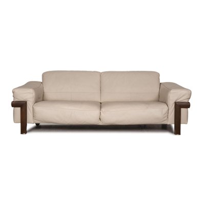 Natuzzi cream on sale leather sofa