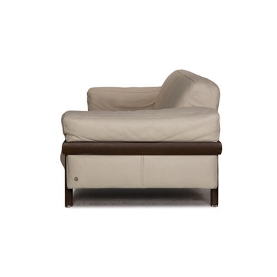 Cream Leather 2 Seat Sofa From Natuzzi