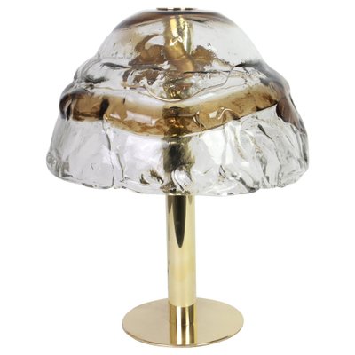 Large smoked glass table lamp best sale