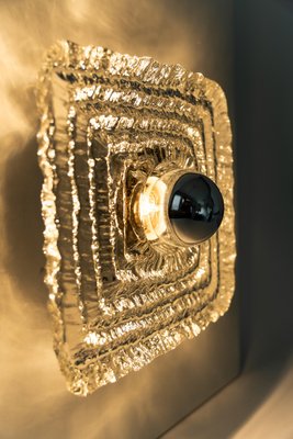 Crystal Glass Sputnik Wall Sconce by Peill Putzler Germany for
