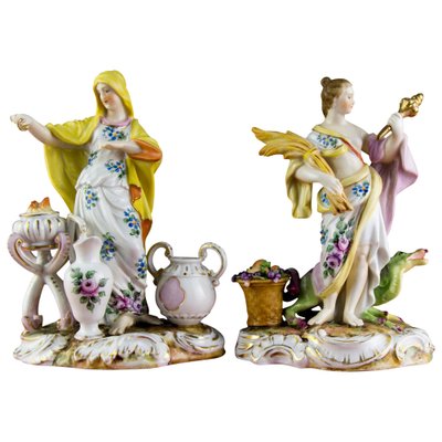 Porzellanfiguren von Aelteste Volkstedter Porzellanfabrik, 2er Set